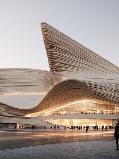 Futuristic Opera House Architecture Poster. poster