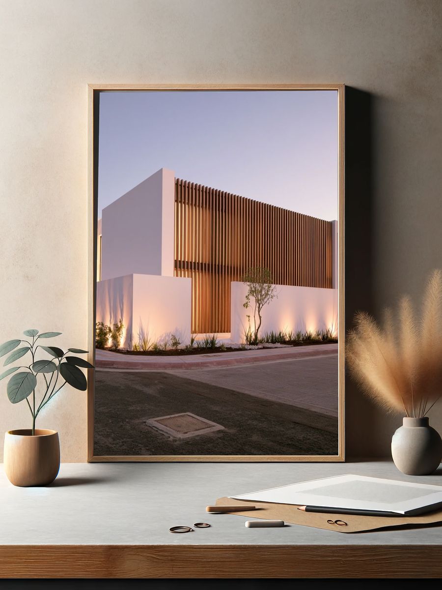 Modern Villa Architecture Poster. — room view 2
