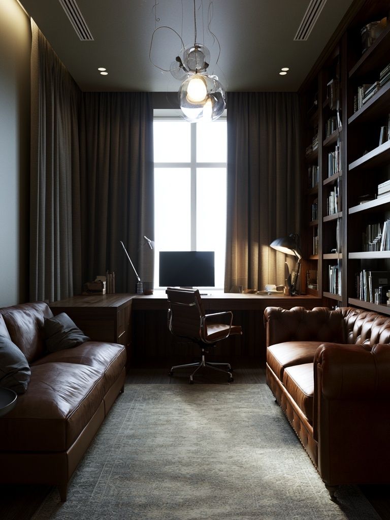 Luxury Home Office Interior Photography Poster. poster — architecture art