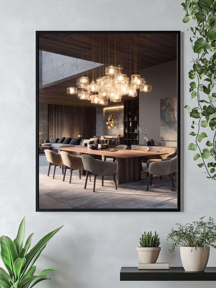Modern Luxury Dining Interior Print. — room view 4
