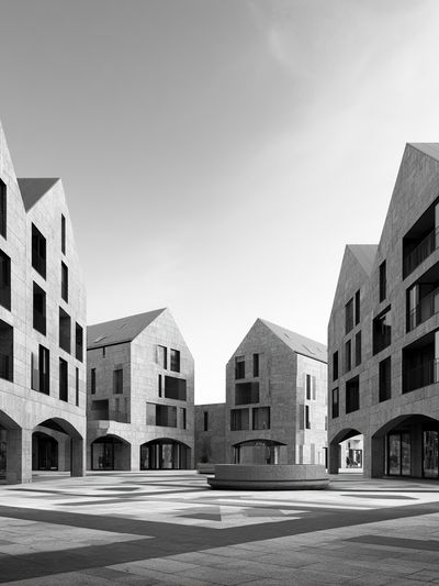 Modern Courtyard Architecture Print. poster