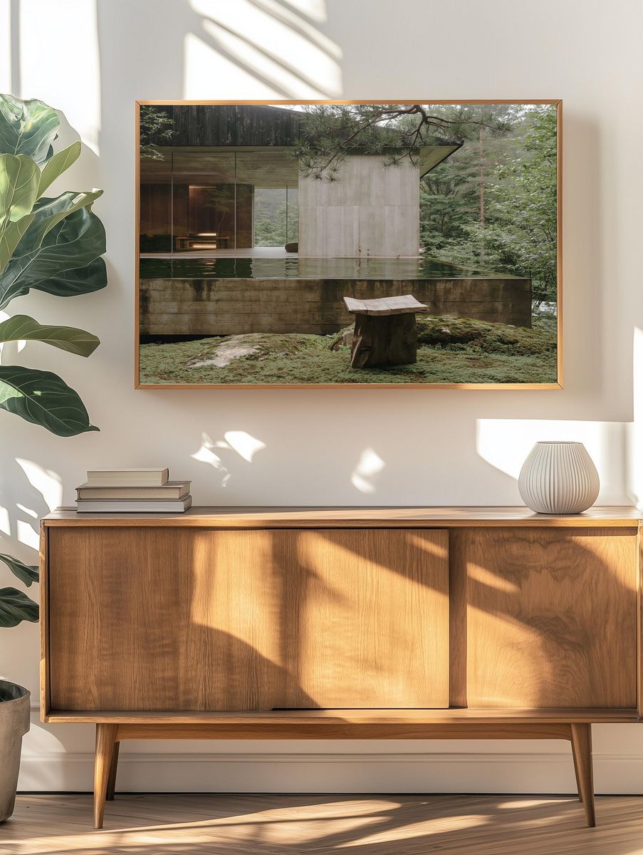 Forest Retreat Architecture Print. — room view 3