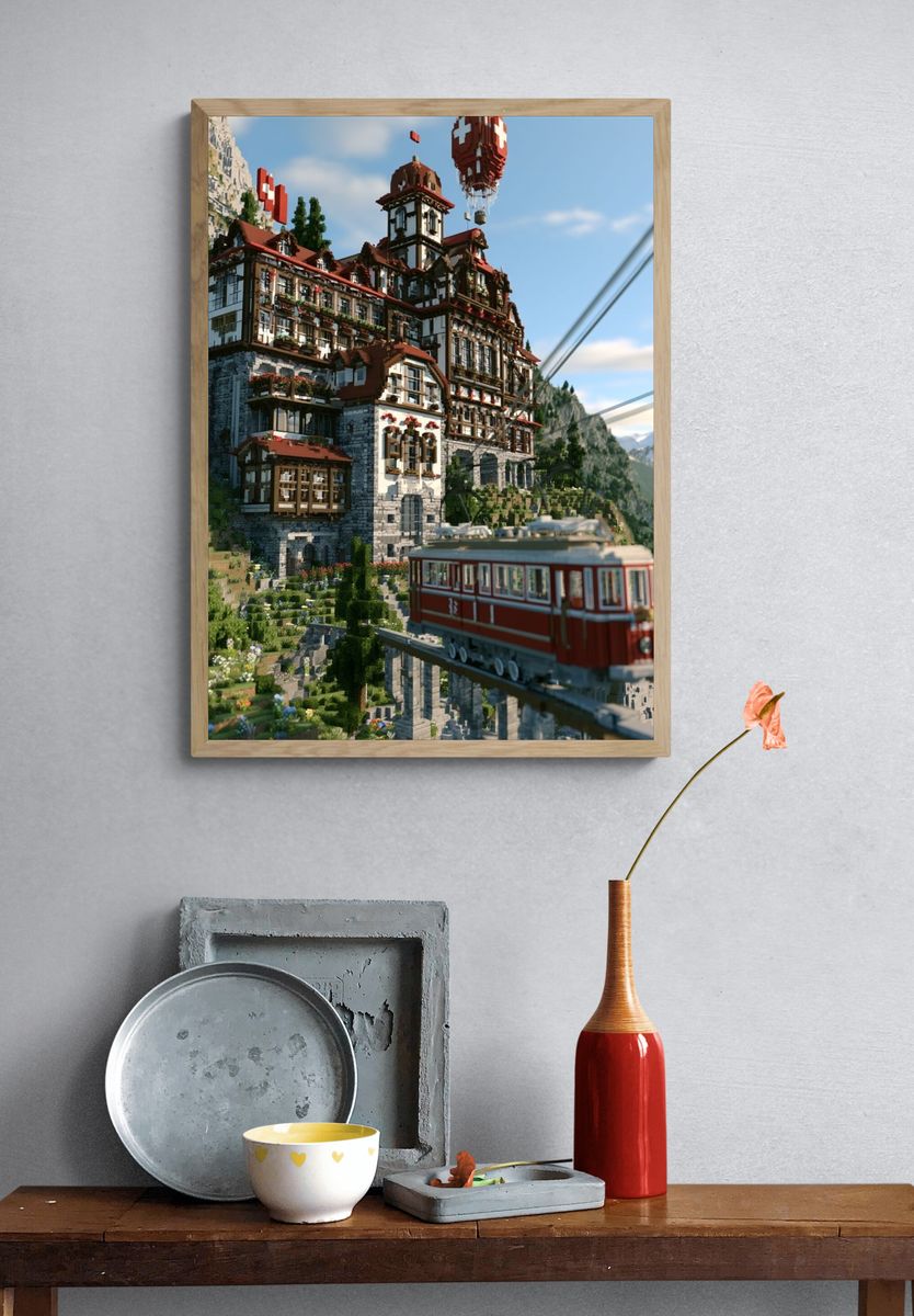 Alpine Mountain Tram Poster. — room view 3