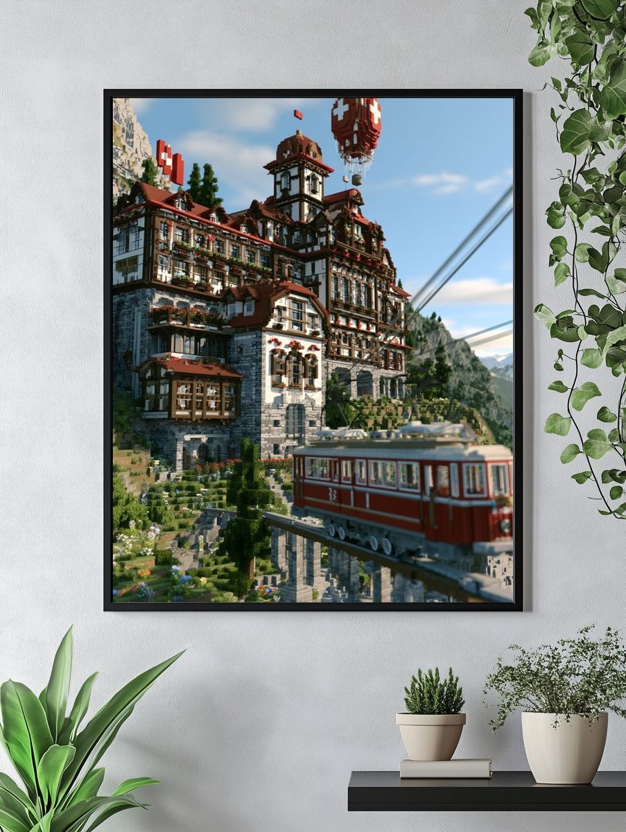 Alpine Mountain Tram Poster. — room view 4
