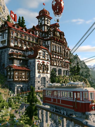 Alpine Mountain Tram Poster.