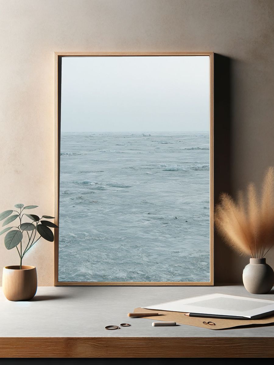 Arctic Ice Field Photography Poster. — room view 2