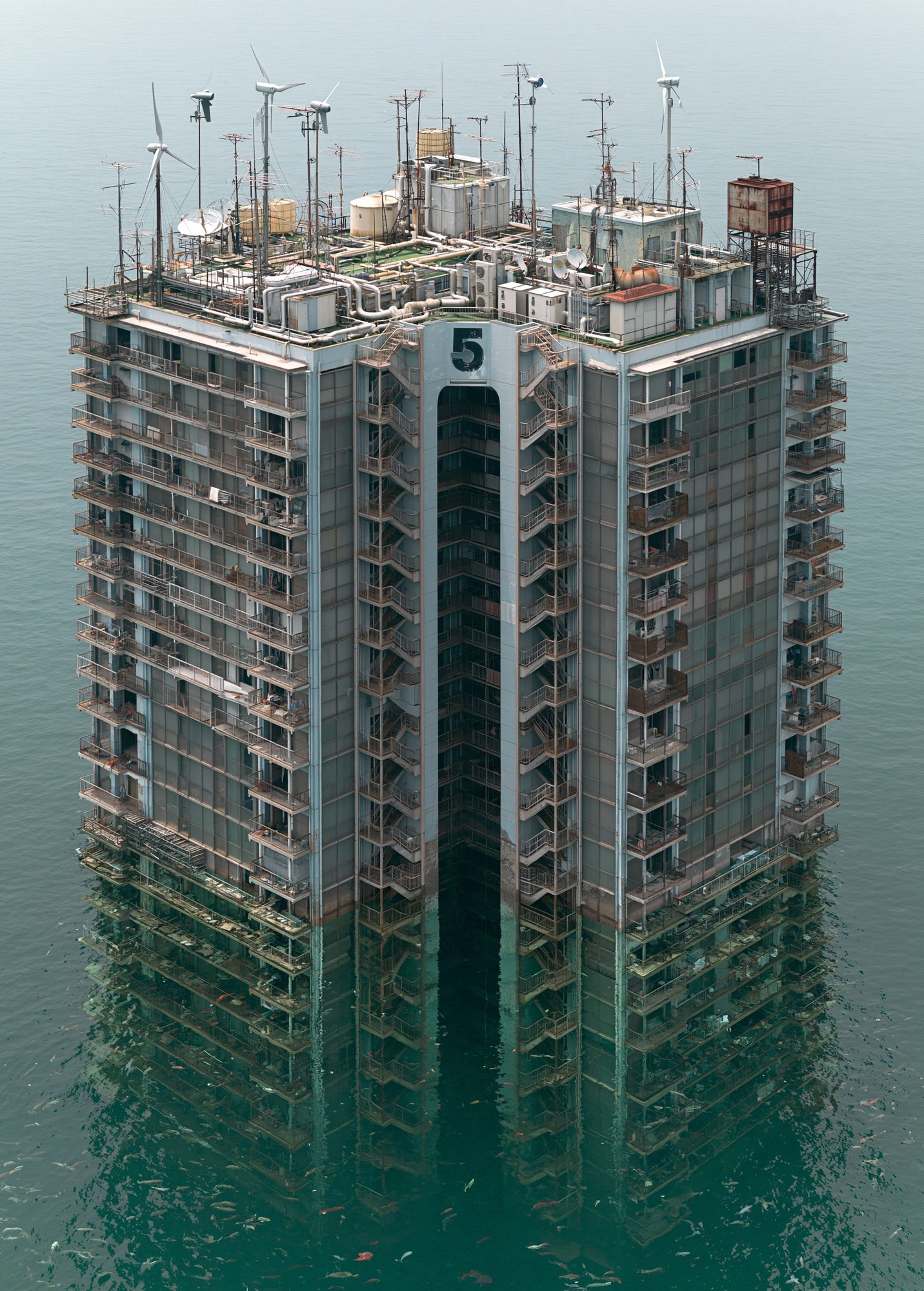 Ocean Tower Architecture Print. poster detail