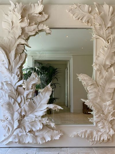 Feather Relief Mirror Poster.