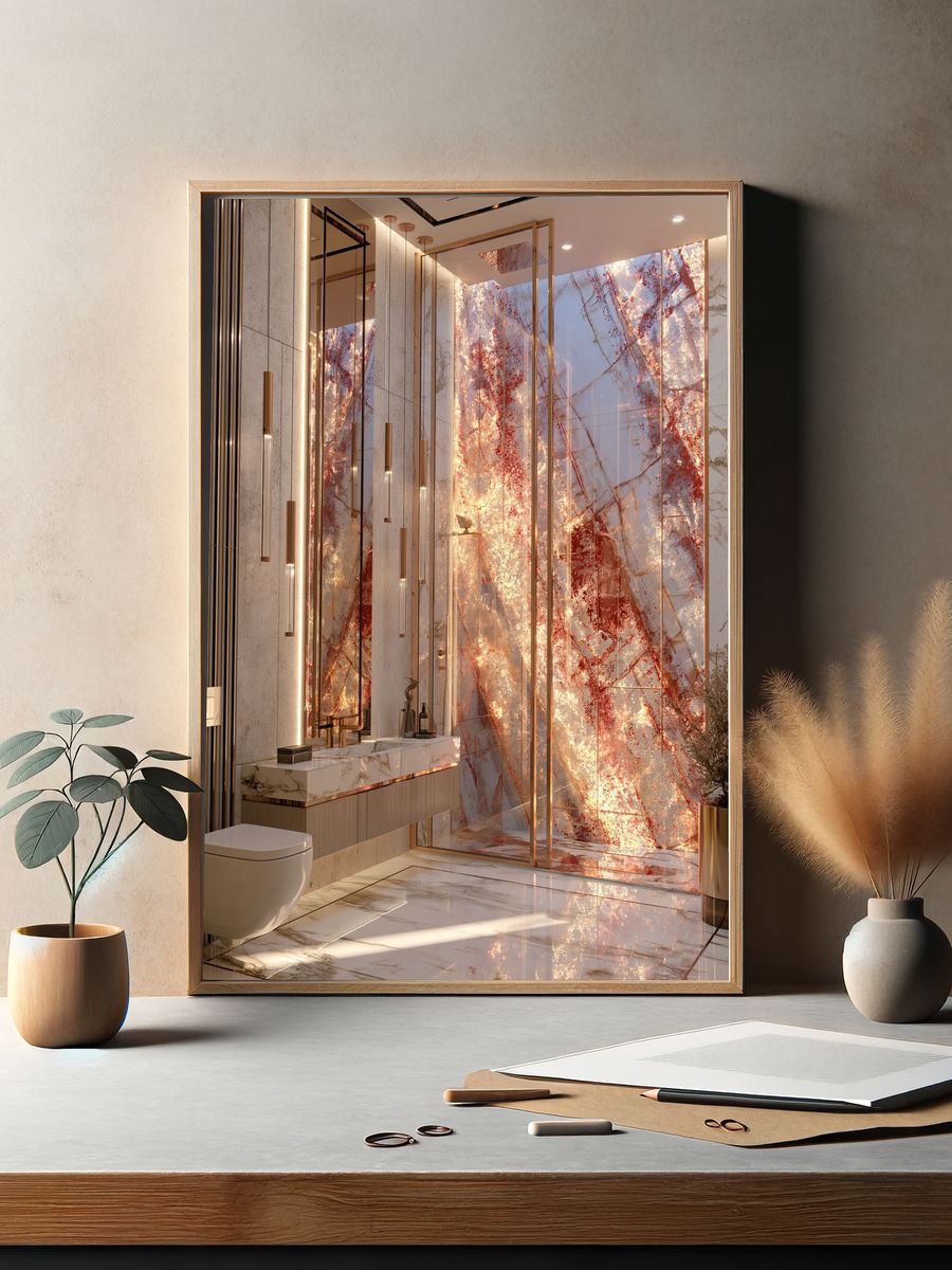 Luxury Marble Bathroom Interior Print. — room view 2