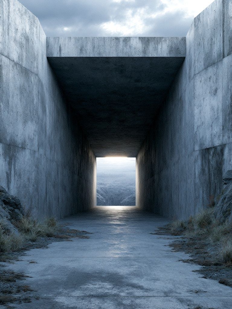 Concrete Passage — Architecture Print. poster detail