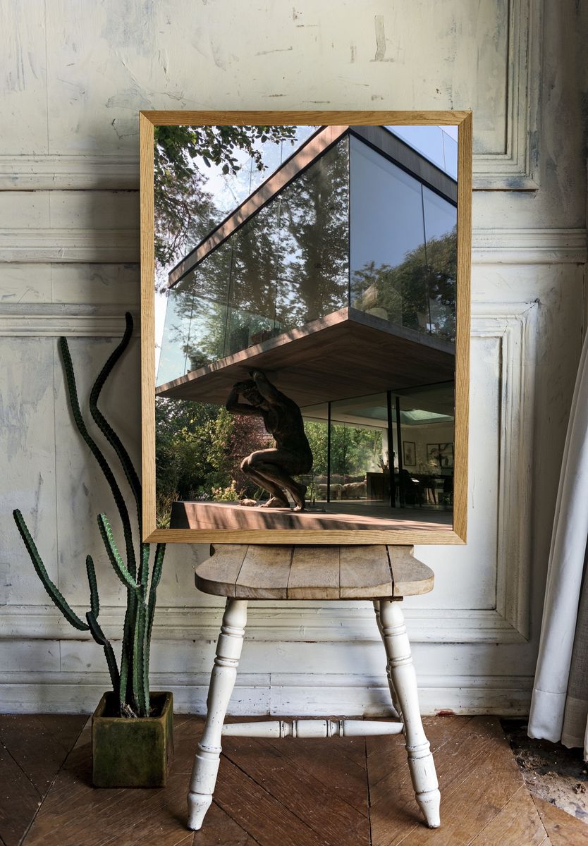 Modern Glass House Photography Poster. — room view 1