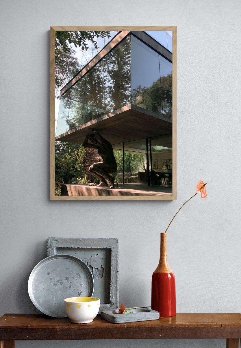 Modern Glass House Photography Poster. — room view 3