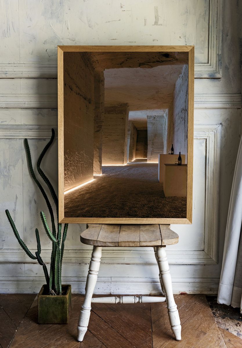 Stone Corridor Interior Photography Poster. — room view 1