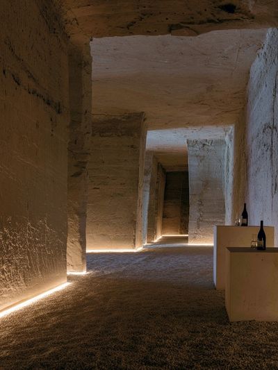 Stone Corridor Interior Photography Poster. poster