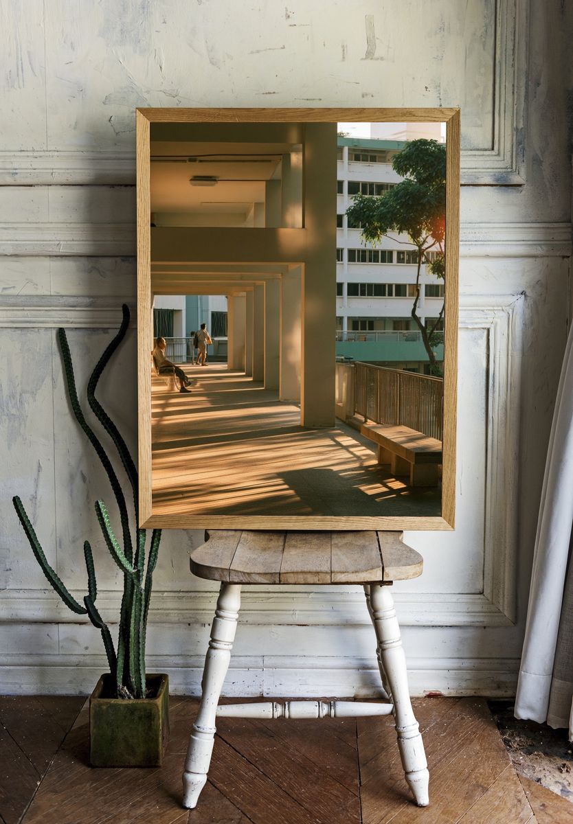 Sunlit Corridor Architecture Poster. — room view 1