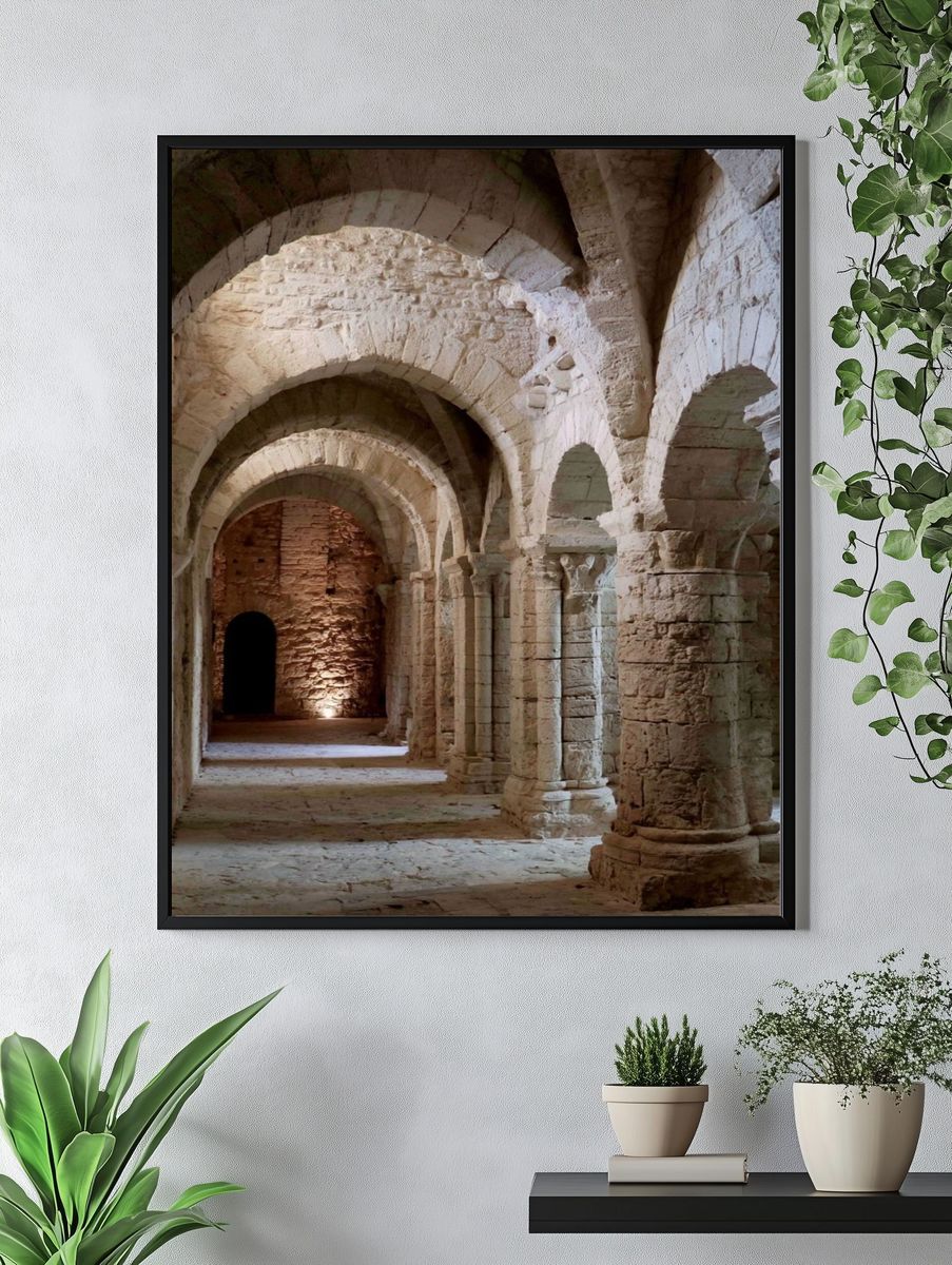 Romanesque Stone Archway Photography Poster. — room view 4