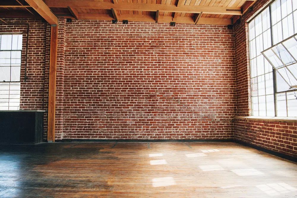 Grunge red brick wall textured. poster — architecture art