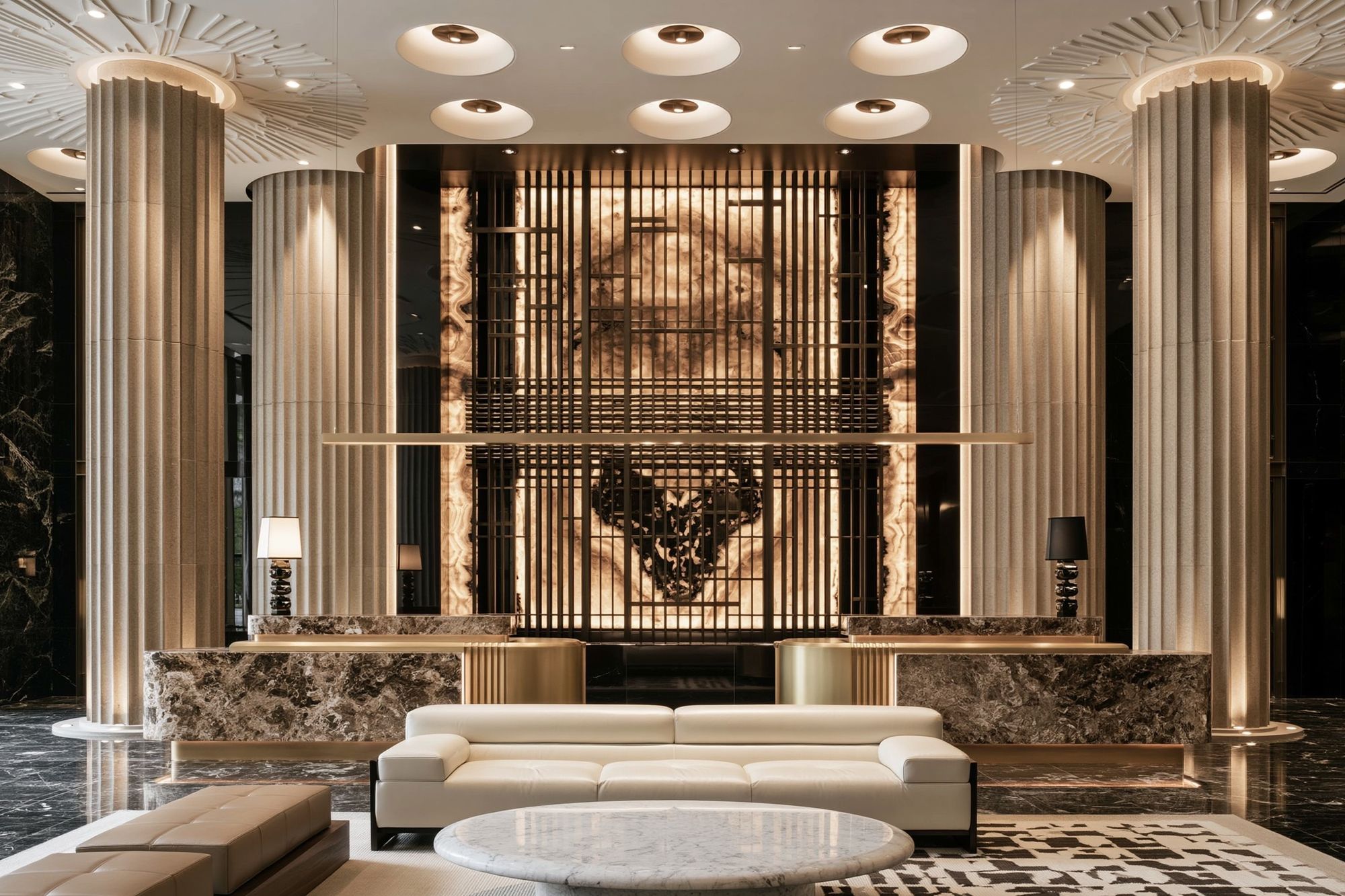 Luxury Lobby Interior Photography Poster. poster — architecture art