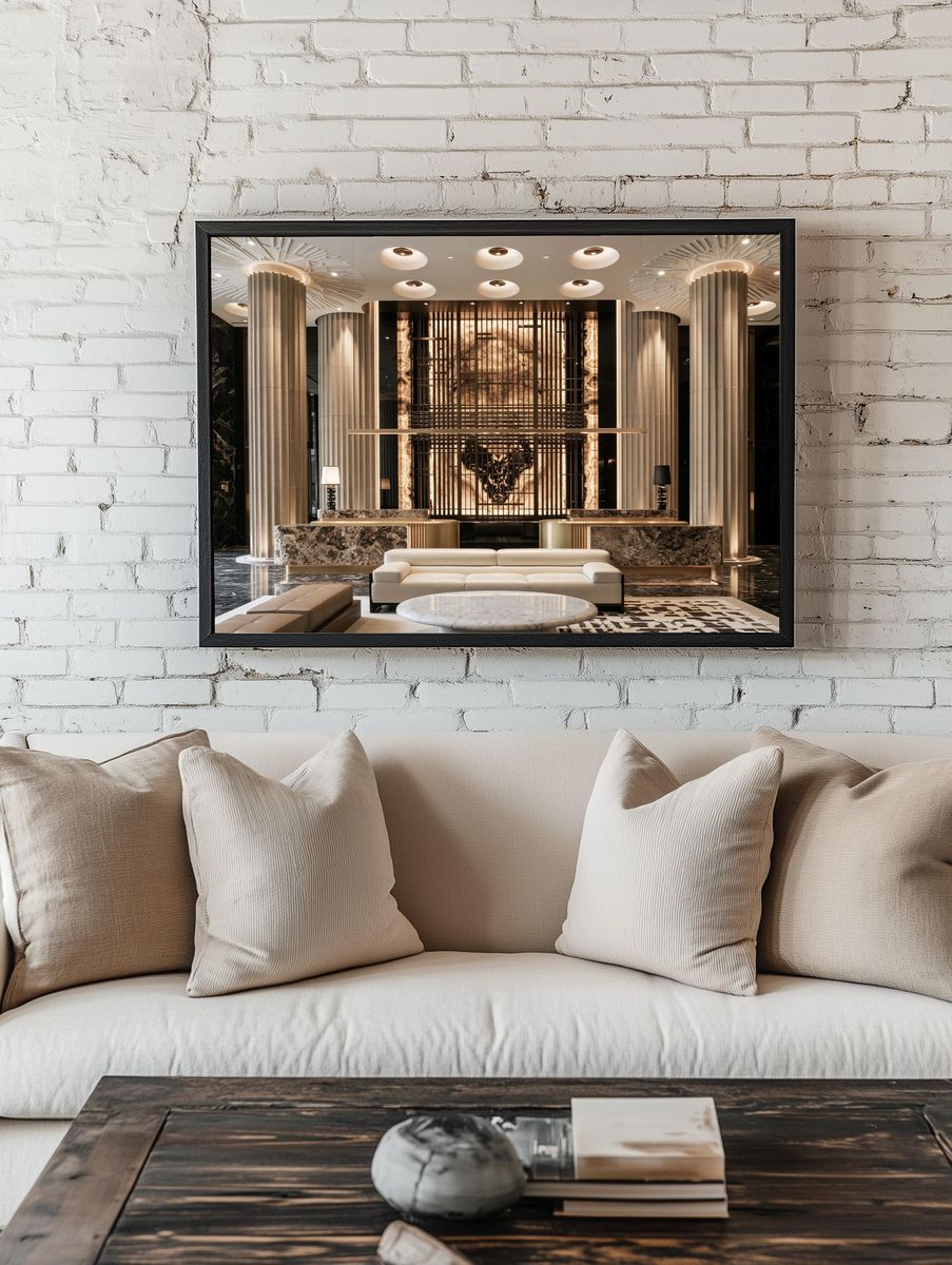 Luxury Lobby Interior Photography Poster. — room view 1