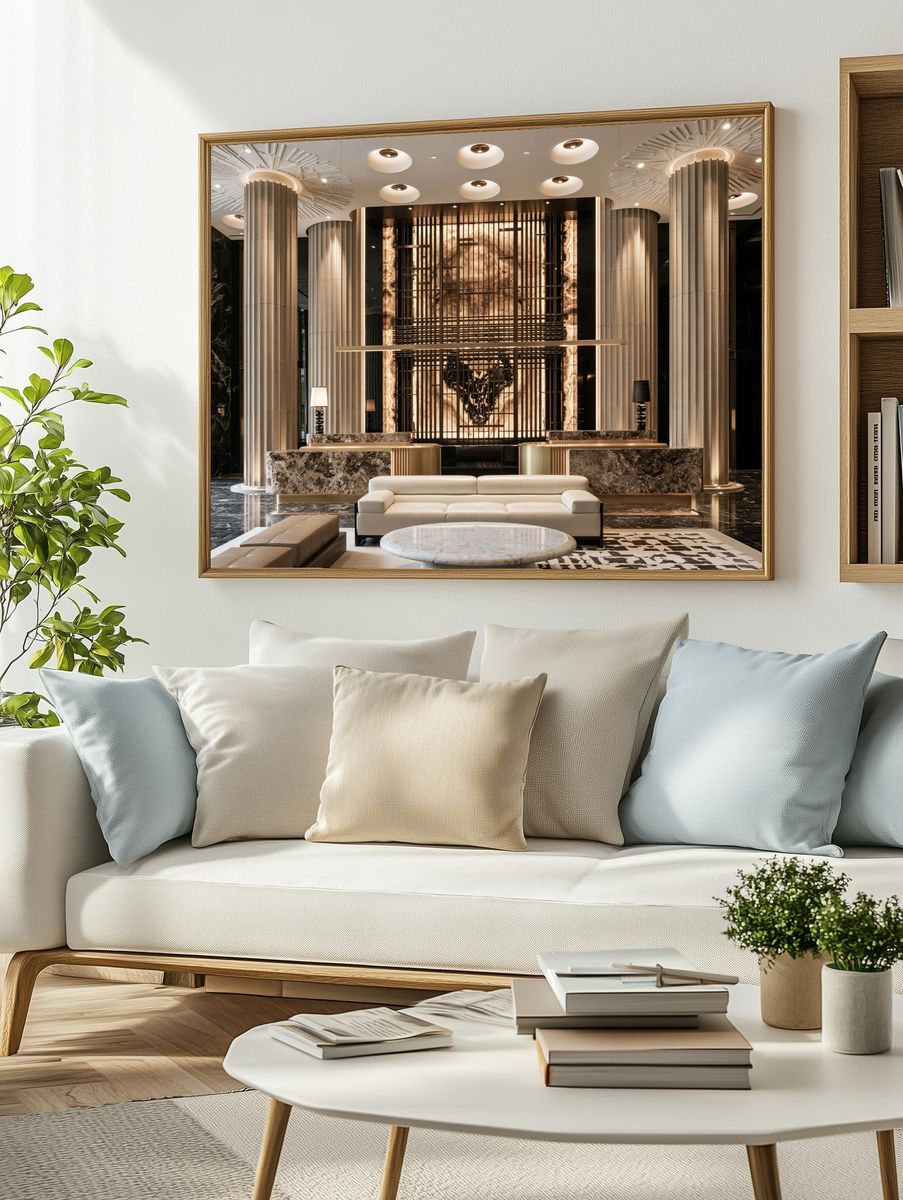 Luxury Lobby Interior Photography Poster. — room view 2