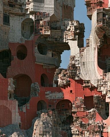 Abstract Canyon Architecture Poster. poster detail