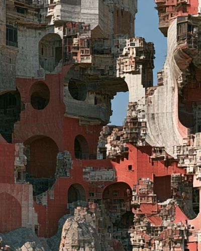 Abstract Canyon Architecture Poster. poster