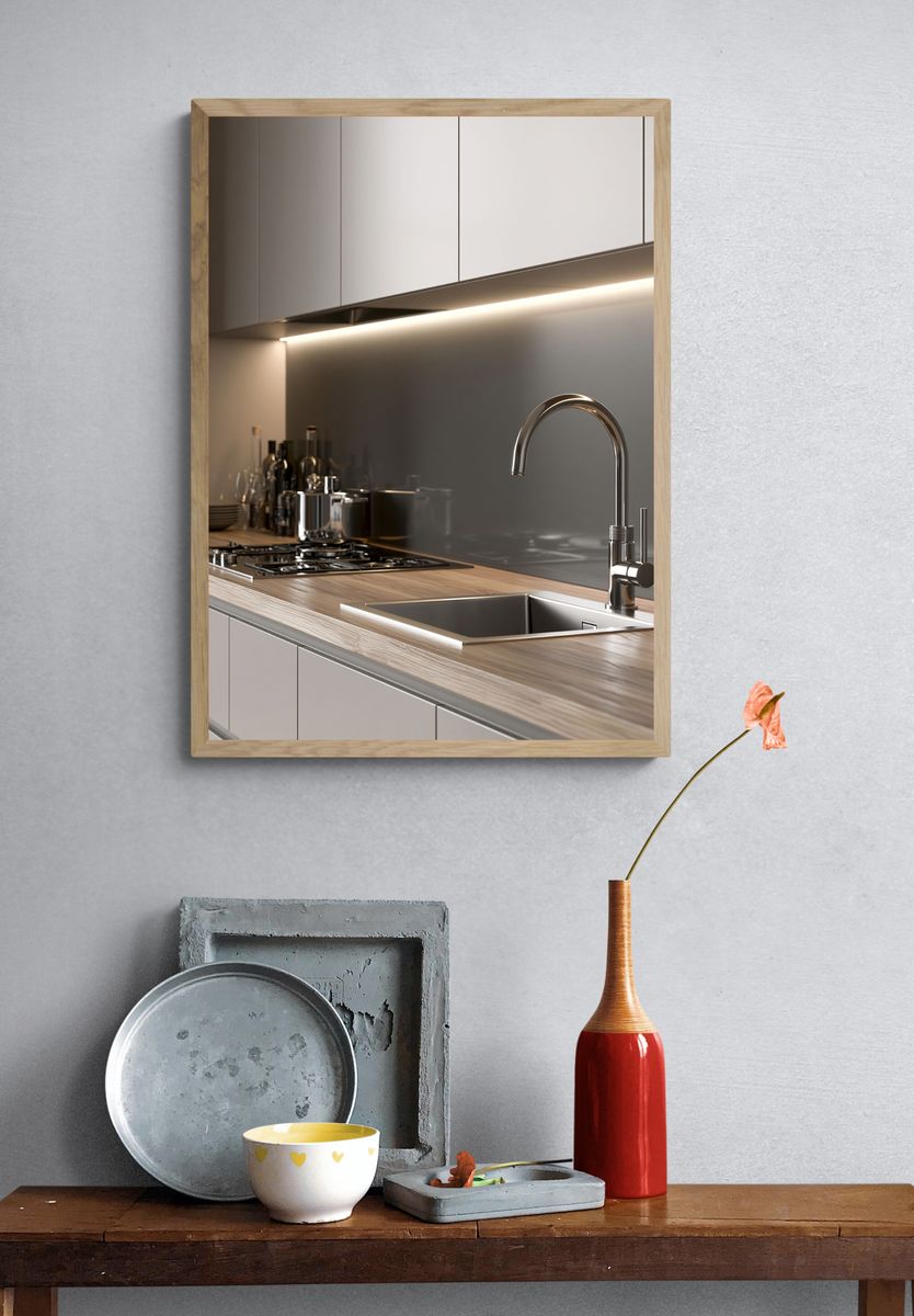 Modern Minimalist Kitchen Print. — room view 3