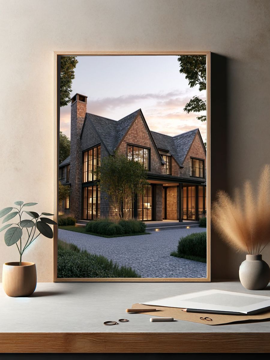 Modern Cottage House Photography Poster. — room view 2