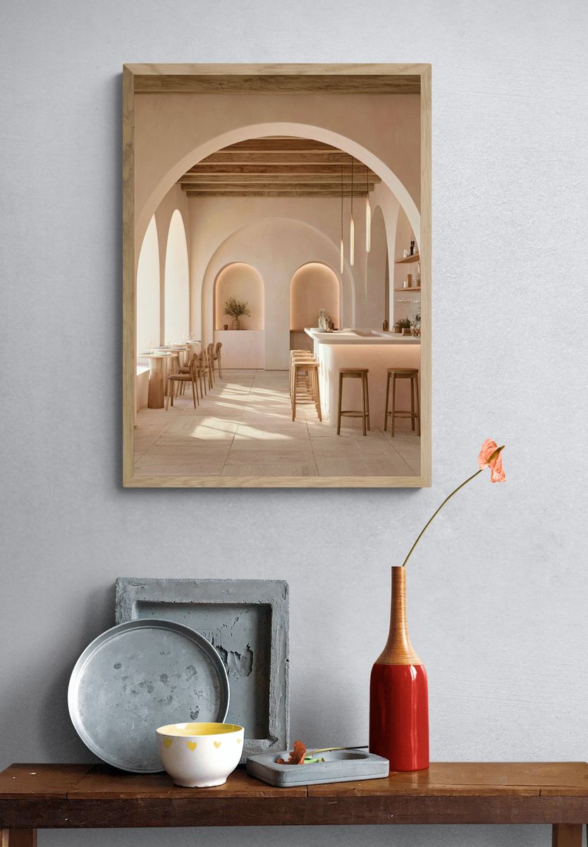 Mediterranean Arch Interior Print. — room view 3