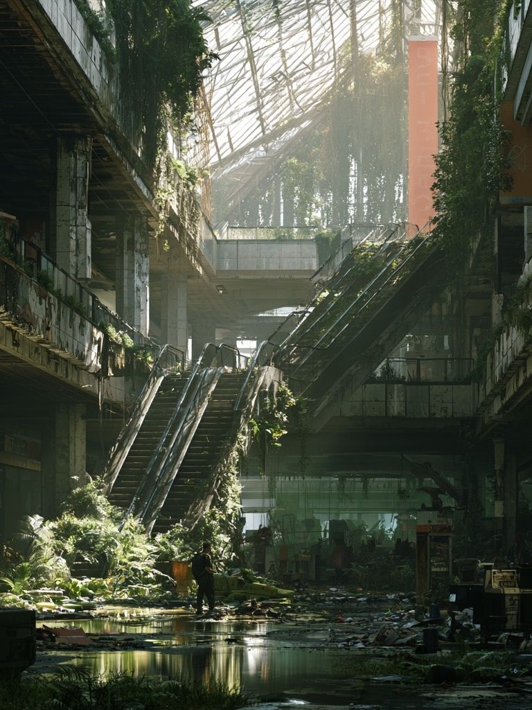 Overgrown Atrium Ruins Poster. poster detail