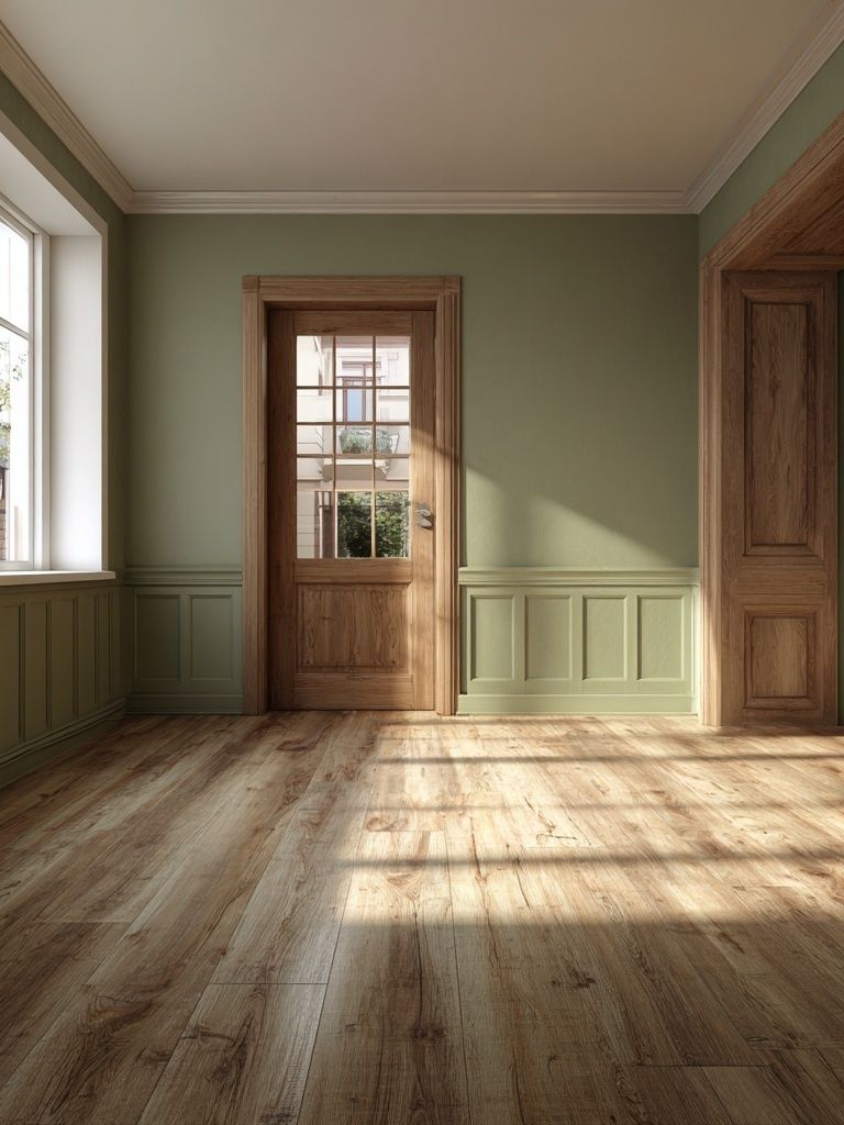 Sunlit Empty Room Interior Print. poster detail