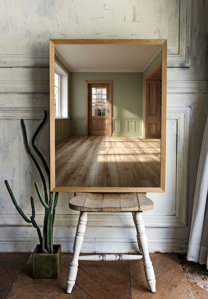 Sunlit Empty Room Interior Print. — room view 1
