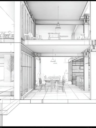 Modern Interior Sketch Poster.