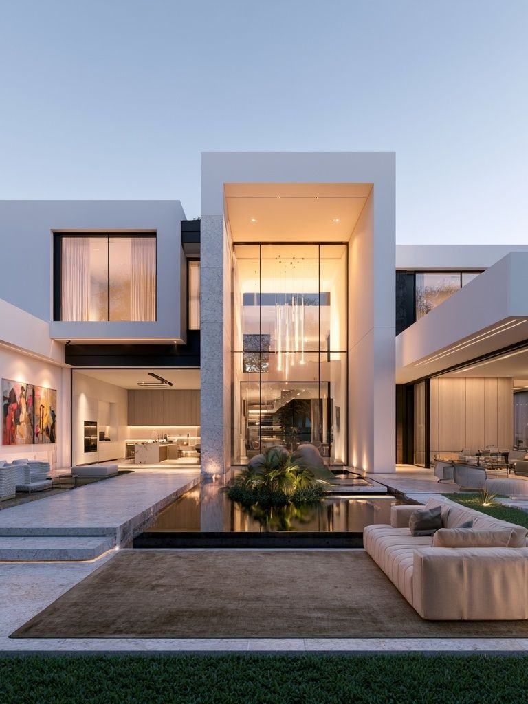 Modern Luxury Villa Photography Poster. poster detail