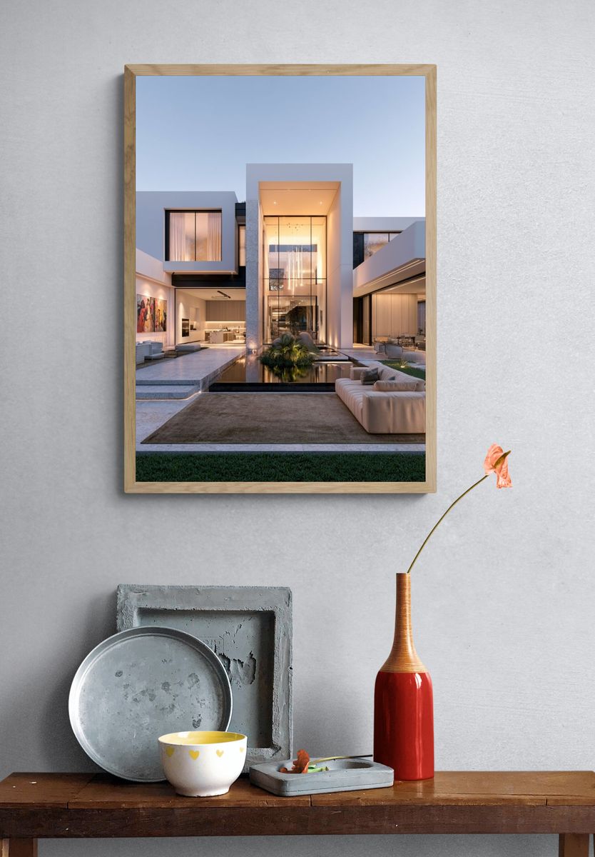 Modern Luxury Villa Photography Poster. — room view 3