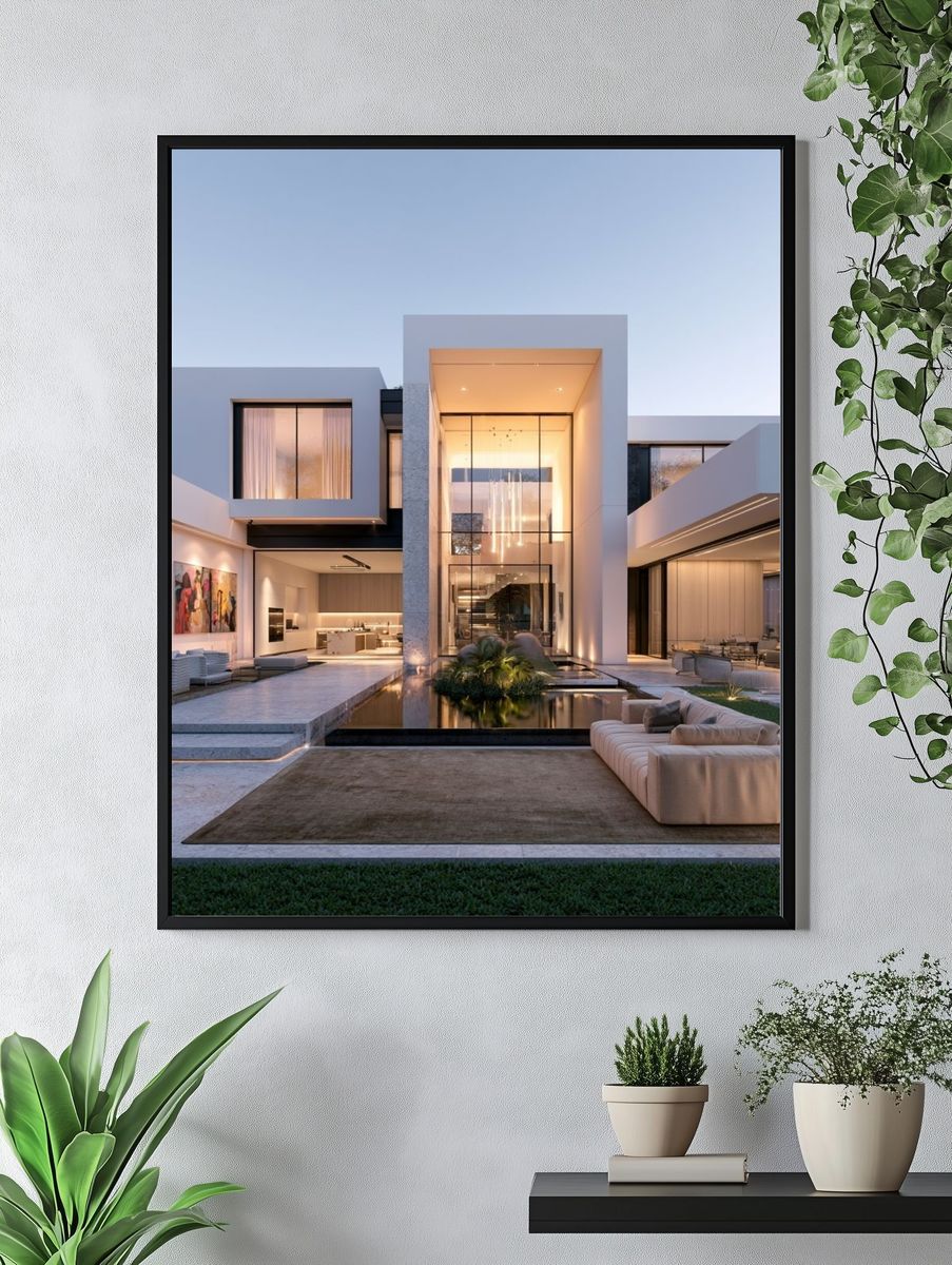 Modern Luxury Villa Photography Poster. — room view 4