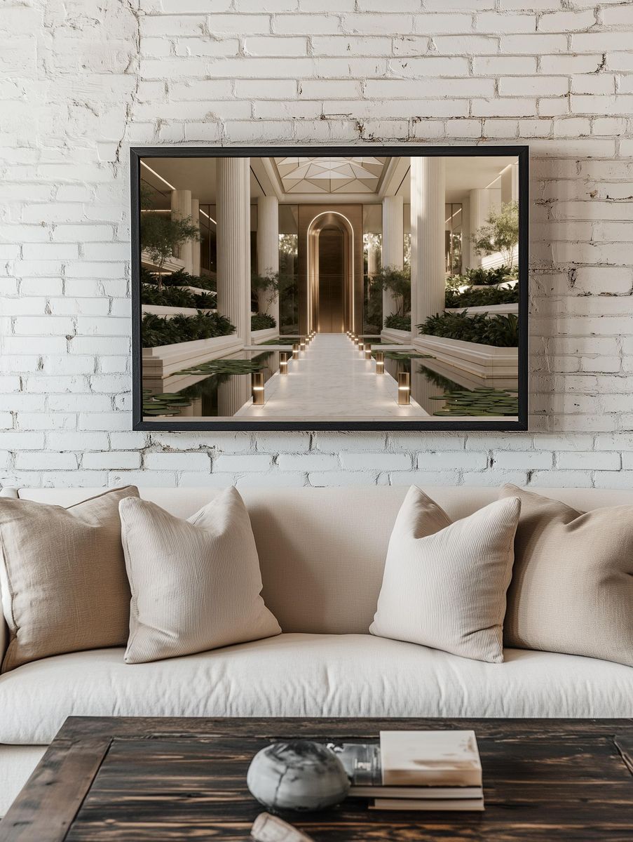 Luxury Atrium Interior Architecture Poster. — room view 1