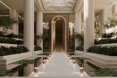 Luxury Atrium Interior Architecture Poster. poster