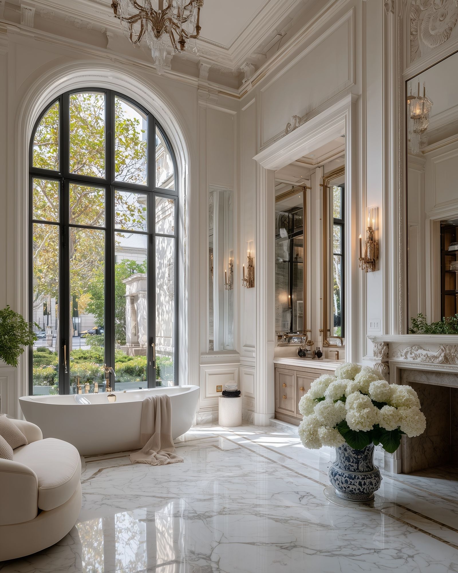 Luxury Marble Bathroom Interior Poster. poster — architecture art