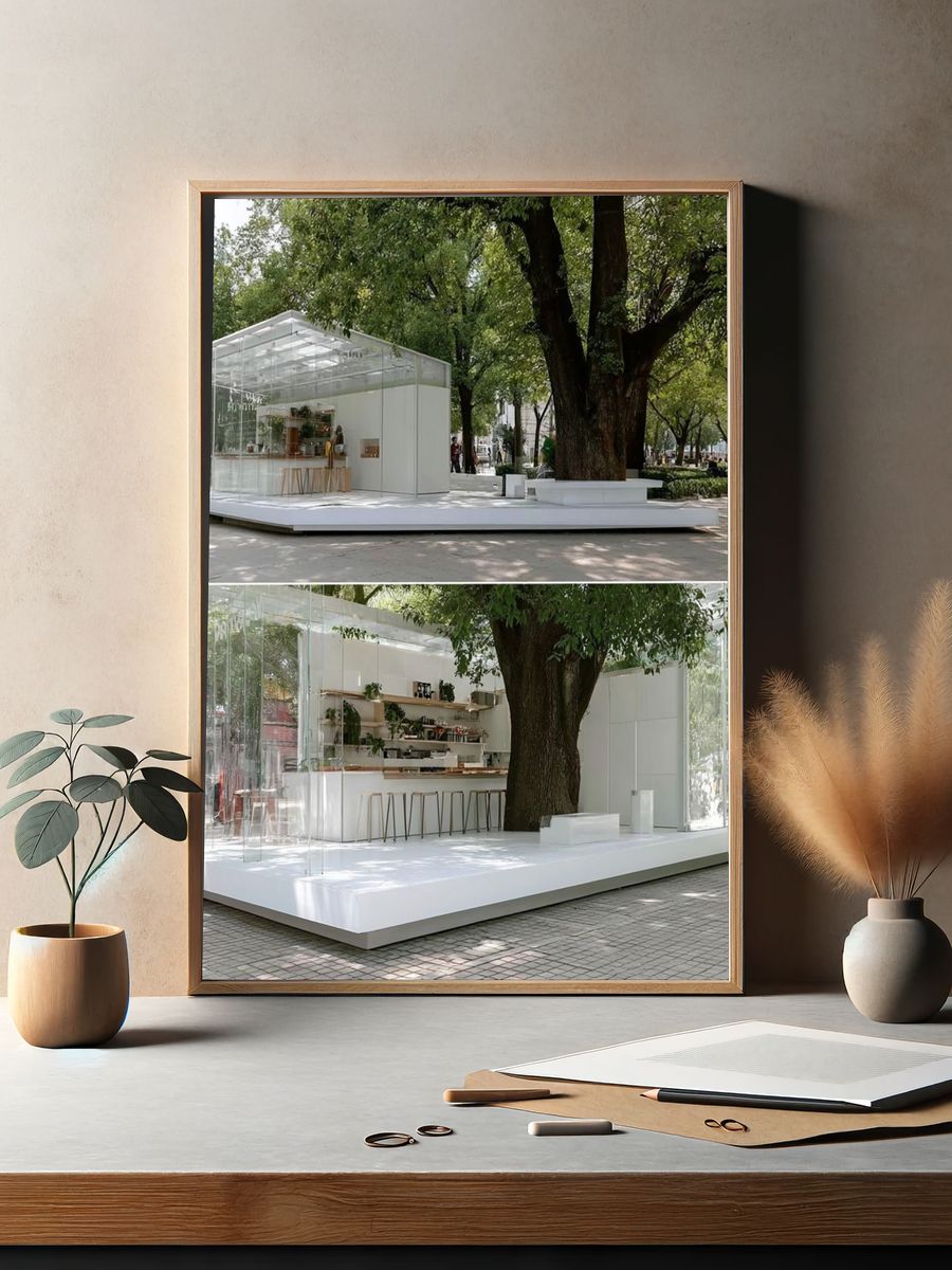 Glass Pavilion in the Park Poster. — room view 2