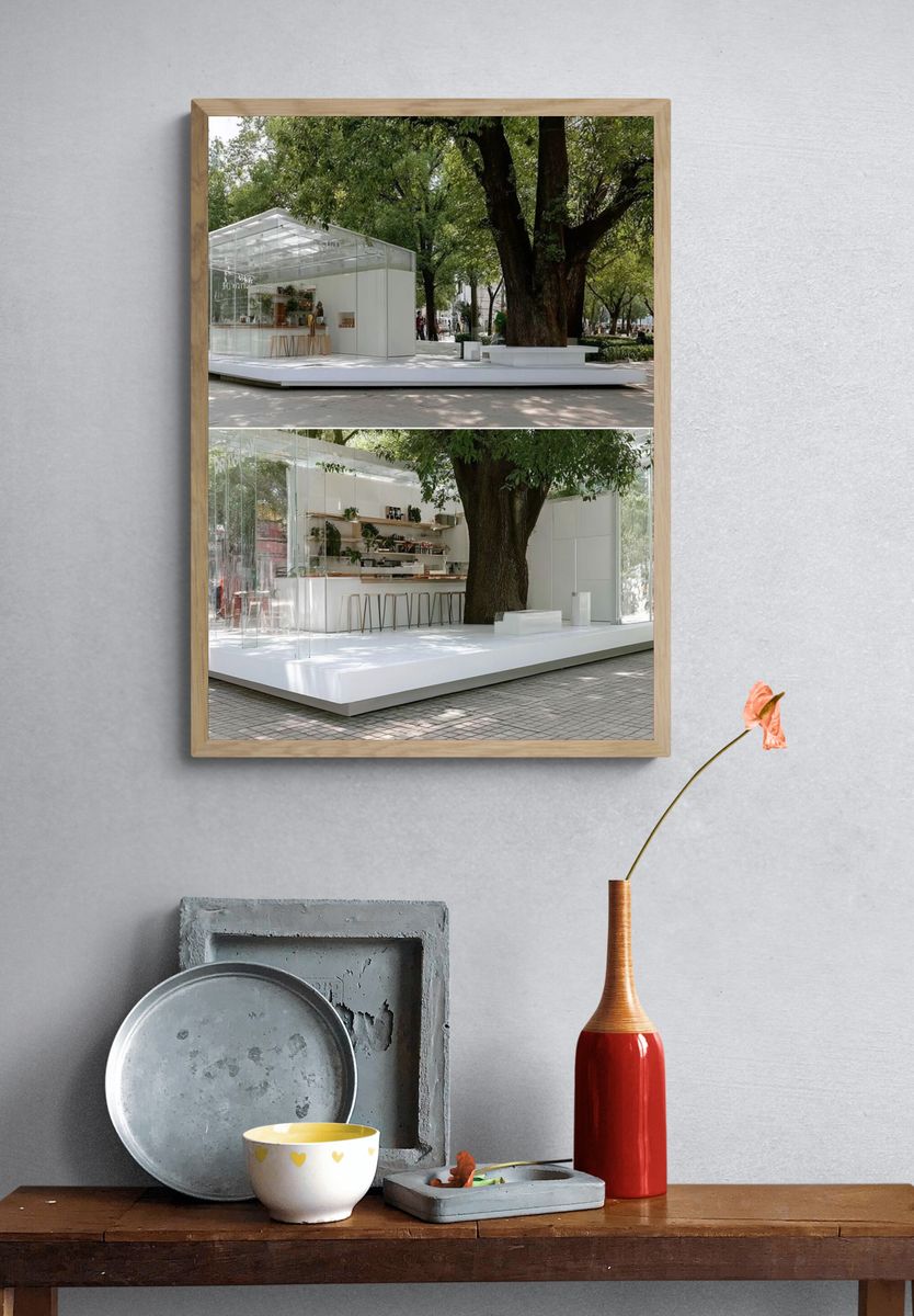 Glass Pavilion in the Park Poster. — room view 3