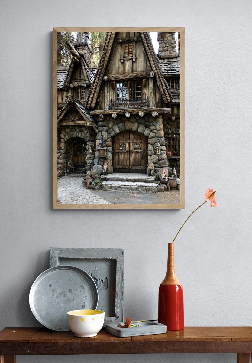 Enchanted Woodland Cottage Poster. — room view 3