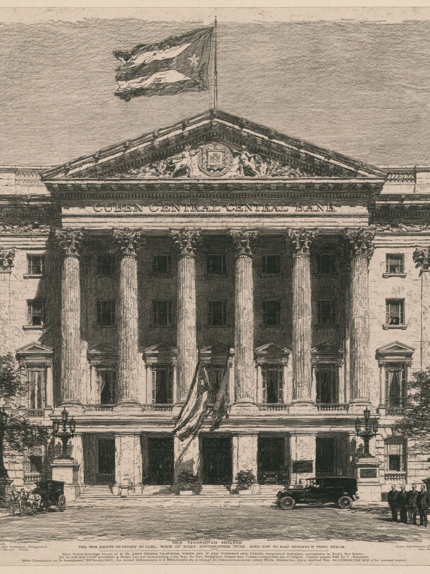 Cuban Central Bank Sketch Poster. poster detail