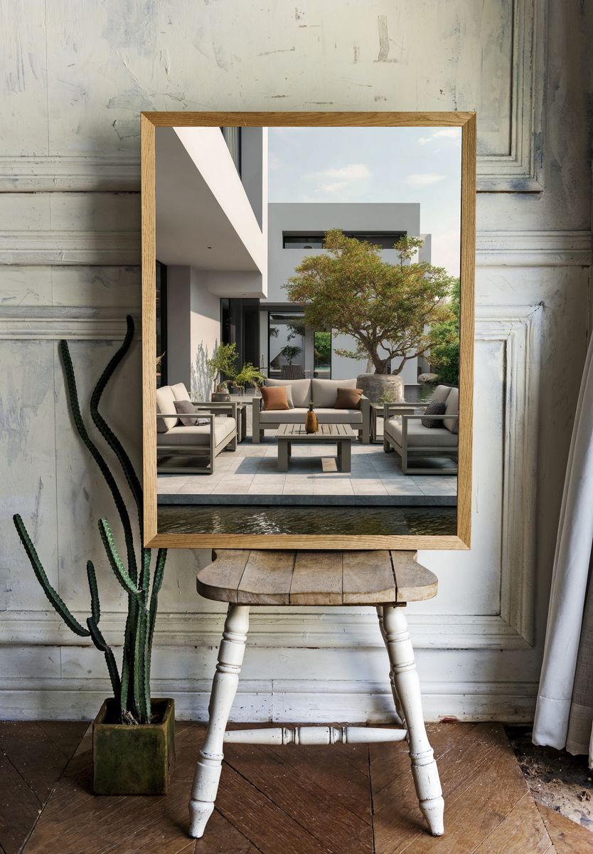 Modern Courtyard Villa Photography Poster. — room view 1