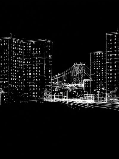 City Skyline Line Art Poster.