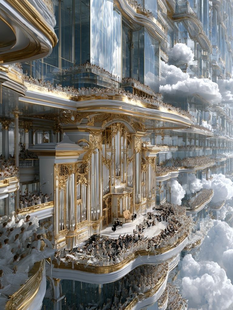 Celestial Palace in the Clouds Poster. poster detail