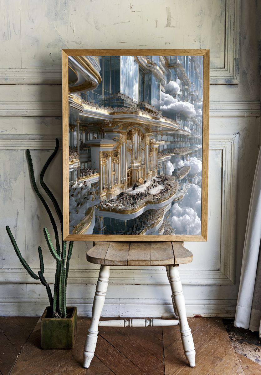 Celestial Palace in the Clouds Poster. room preview