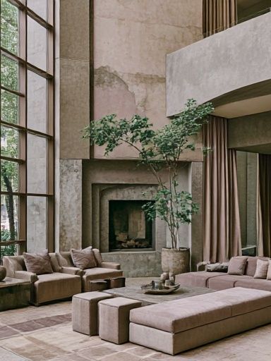 Modern Minimalist Living Room Poster. poster detail