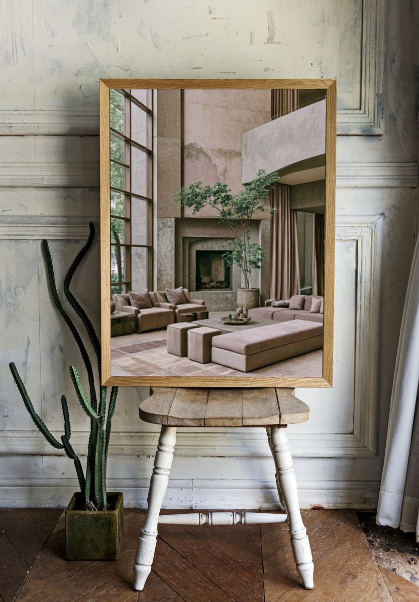 Modern Minimalist Living Room Poster. — room view 1