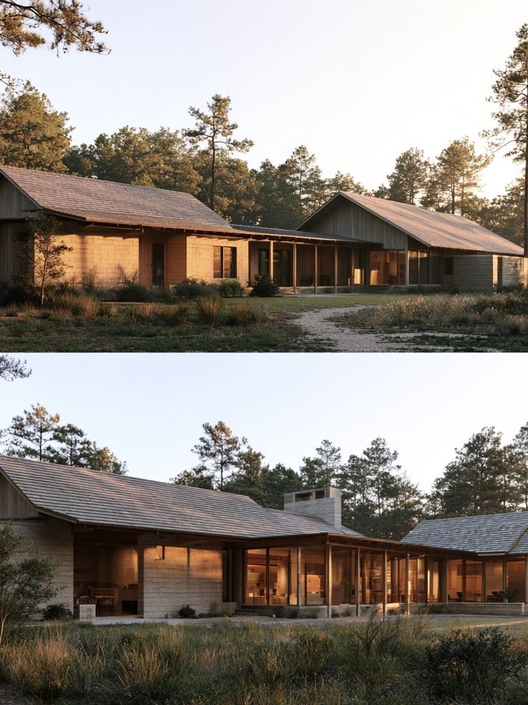 Modern Forest Cabin Architecture Poster. poster detail